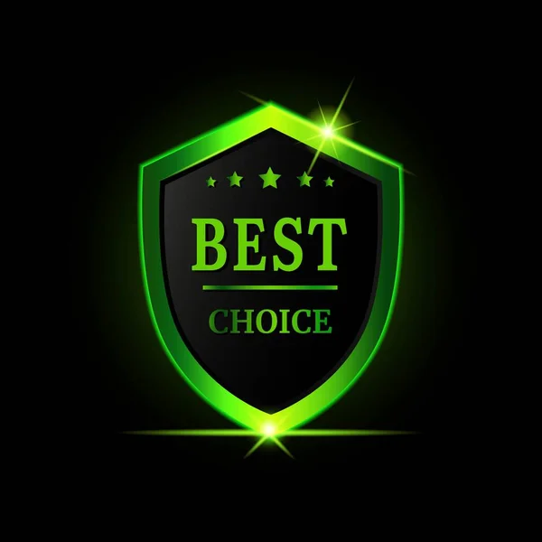 Beste Keuze Kwaliteit Vectorbadge Luxe Groene Label Voor Bedrijf Markt — Stockvector