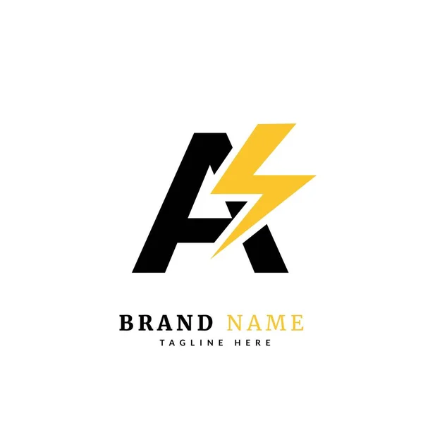 Harf Elektrik Logosu Simge Vektörü Tasarım Şablonu Şirket Dünyası Için — Stok Vektör