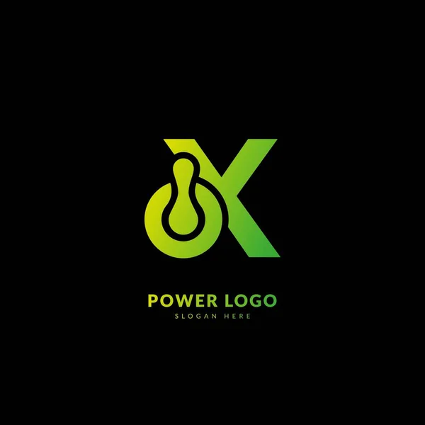 Letra Diseño Del Logotipo Para Energía Elemento Diseño Logotipo Energía — Vector de stock