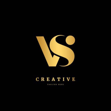 İlk harf vs veya SV. Monogram logo tasarım şablonu. İş ve şirket için minimalis logo kavramı.