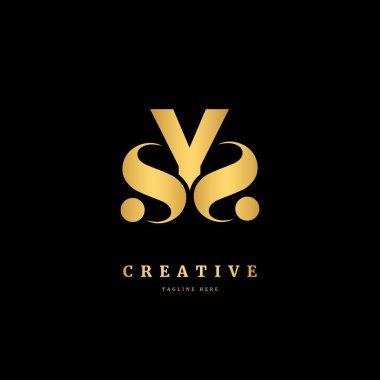 İlk harf SYS veya YS. Monogram logo tasarım şablonu. İş ve şirket için minimalis logo kavramı.