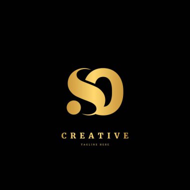 İlk harf so logotype. Monogram logo tasarım şablonu. İş ve şirket için minimalis logo kavramı.