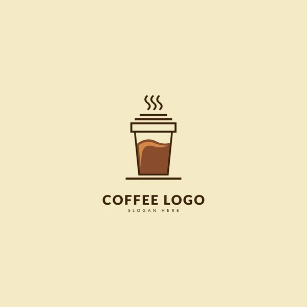 Coffee Logotype Minimalist Coffee Logo Concept Fit Cafe Restaurant Packaging — 图库矢量图片