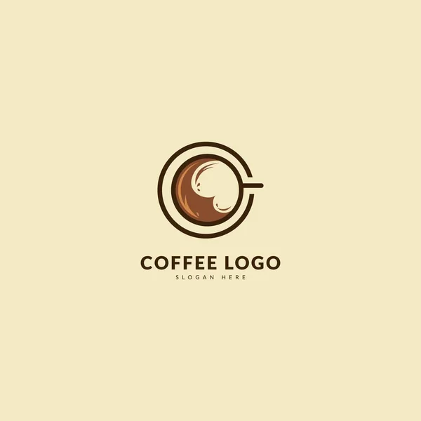 Coffee Logotype Minimalist Coffee Logo Concept Fit Cafe Restaurant Packaging — Archivo Imágenes Vectoriales