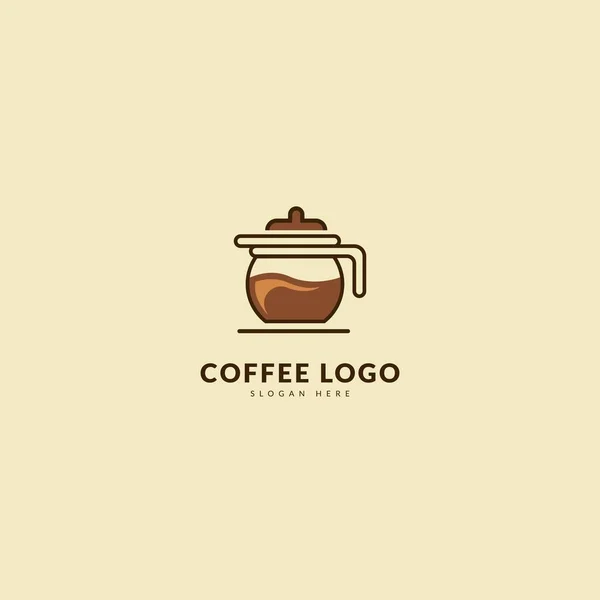 Coffee Logotype Minimalist Coffee Logo Concept Fit Cafe Restaurant Packaging — Wektor stockowy