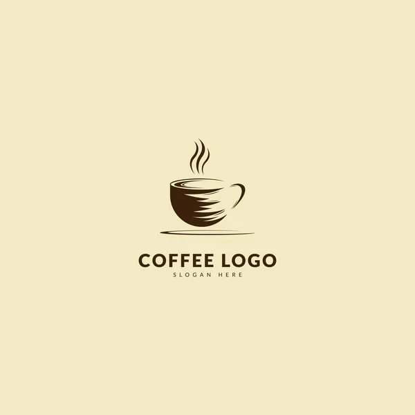 Кофе Логотип Минималистская Концепция Логотипа Кофе Подходящая Кафе Ресторанов Упаковки — стоковый вектор