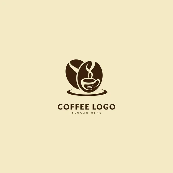 Kaffee Schriftzug Minimalistisches Kaffee Logo Konzept Passend Für Café Restaurant — Stockvektor