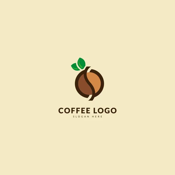 Логотип Кофе Минималистская Концепция Логотипа Кофе Подходящая Кафе Ресторанов Упаковки — стоковый вектор