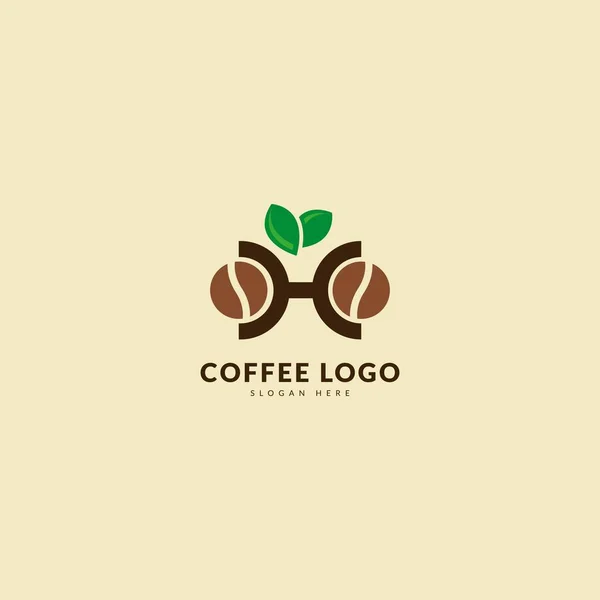 Initial Letter Logotype Minimalist Coffee Logo Concept Fit Cafe Restaurant — Archivo Imágenes Vectoriales