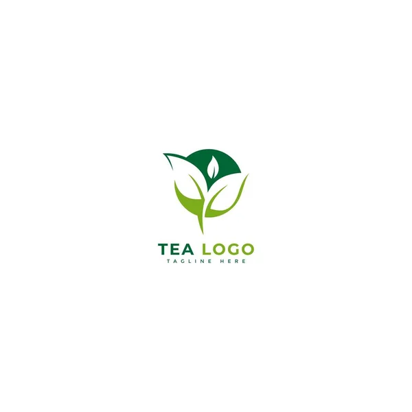 Tea Logotype Minimalist Tea Drinks Logo Concept Fit Cafe Restaurant — Vetor de Stock
