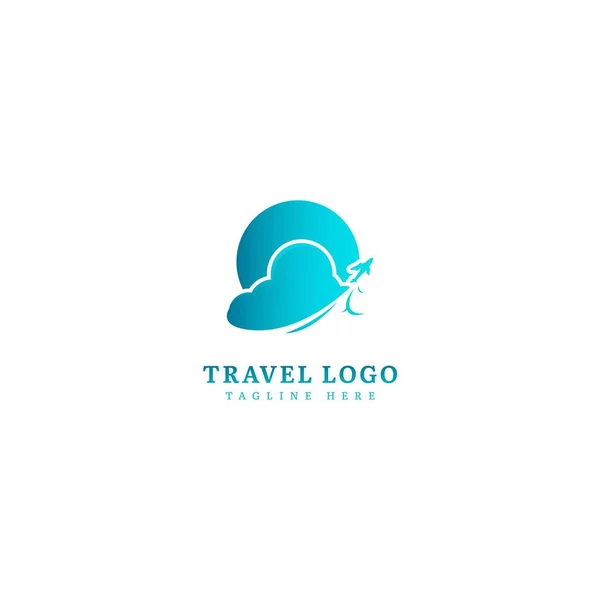 Seyahat Logosu Minimalist Seyahat Logosu Macera Için Uygun Tatil Acentası — Stok Vektör
