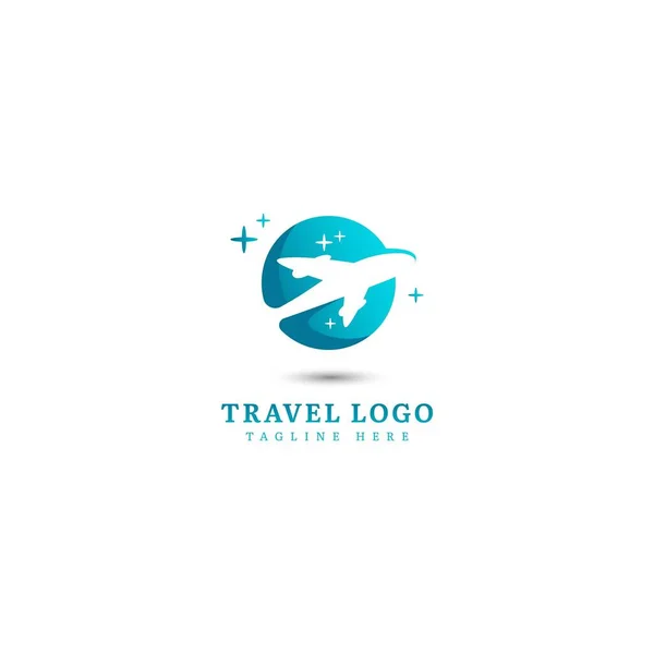 Seyahat Logosu Minimalist Seyahat Logosu Macera Için Uygun Tatil Acentası — Stok Vektör