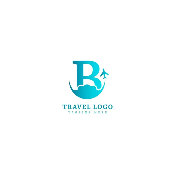 Logo Inicial Letra Concepto Logotipo Viajero Minimalista Apto Para Aventura — Archivo Imágenes Vectoriales