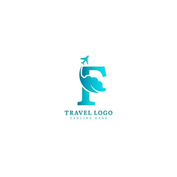 Initial Letter Logotype Minimalist Traveling Logo Concept Fit Adventure Vacation — Stock Vector