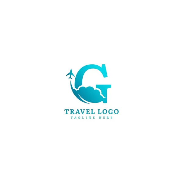 Logotipo Inicial Letra Conceito Logotipo Viagem Minimalista Apto Para Aventura — Vetor de Stock