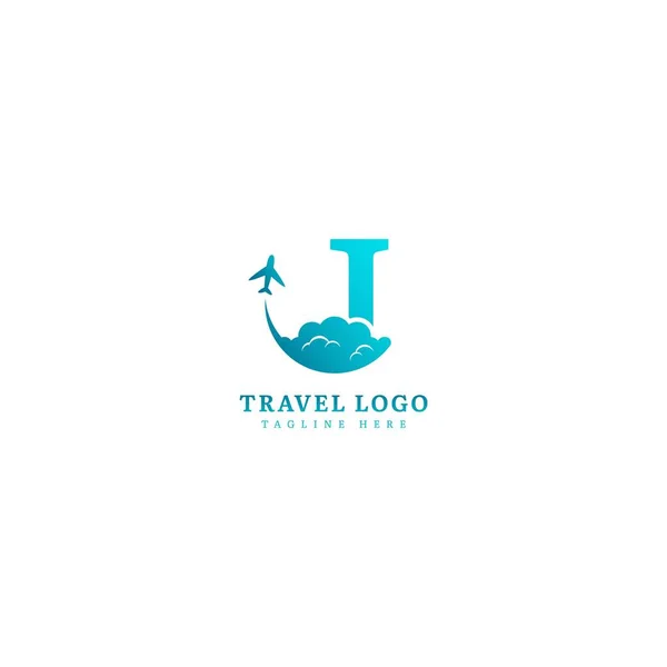 Letra Inicial Logotipo Concepto Logotipo Viajero Minimalista Apto Para Aventura — Vector de stock