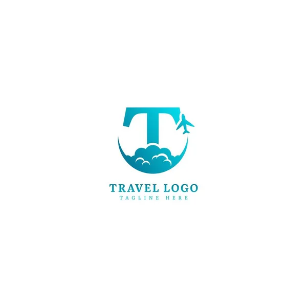 Logotipo Inicial Letra Concepto Logotipo Viajero Minimalista Apto Para Aventura — Vector de stock