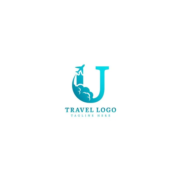 Logotype Initial Lettre Concept Minimaliste Logo Voyage Adapté Pour Aventure — Image vectorielle