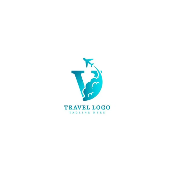 Logotipo Letra Inicial Conceito Logotipo Viagem Minimalista Apto Para Aventura — Vetor de Stock