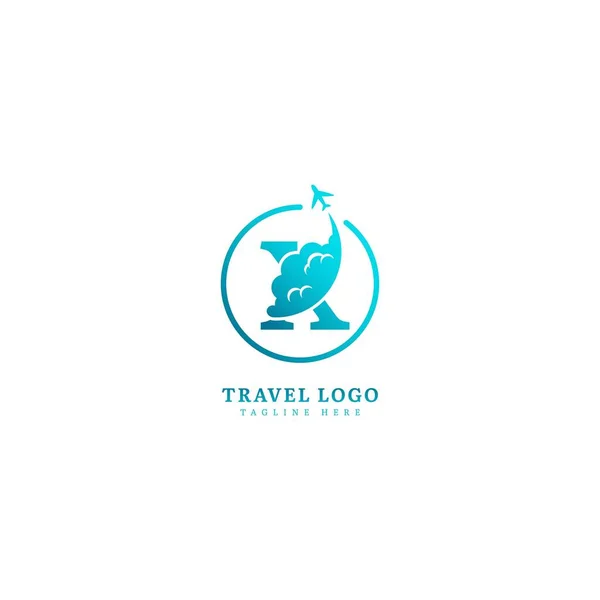 Počáteční Logotyp Minimalistický Koncept Cestovního Loga Vhodný Pro Dobrodružství Dovolenou — Stockový vektor