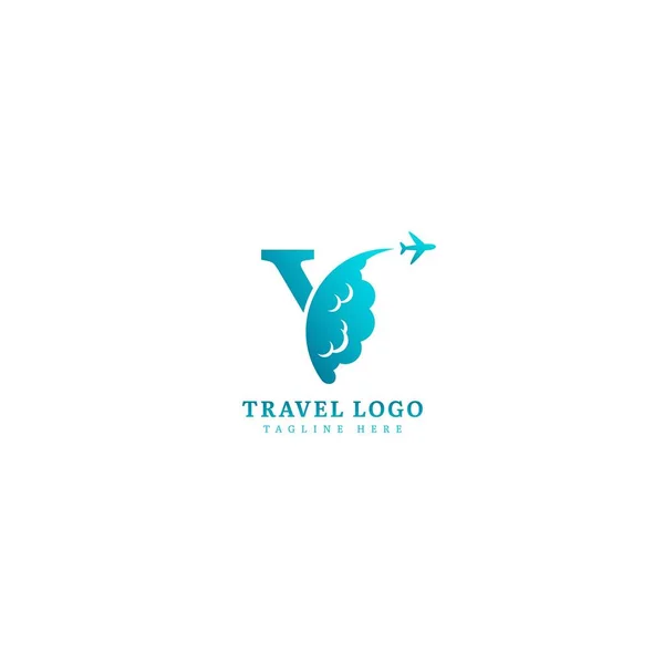 Počáteční Písmeno Logogram Minimalistický Koncept Cestovního Loga Vhodný Pro Dobrodružství — Stockový vektor