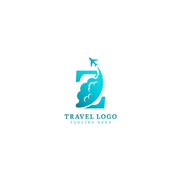 Logotipo Inicial Letra Concepto Logotipo Viajero Minimalista Apto Para Aventura — Archivo Imágenes Vectoriales