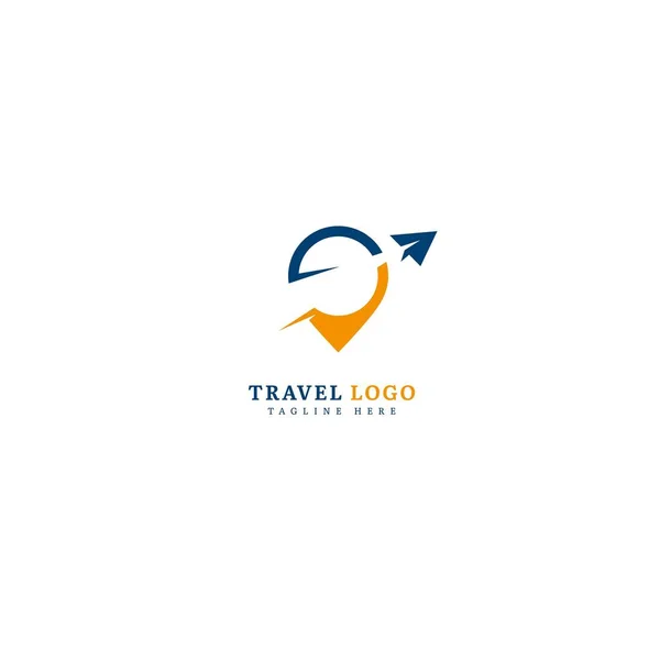 Logotype Voyage Concept Minimaliste Logo Voyage Adapté Pour Aventure Agence — Image vectorielle
