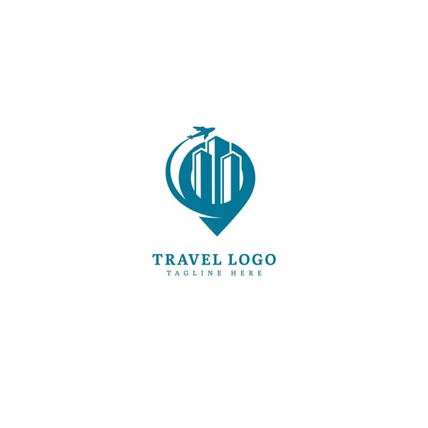 Logotype Voyage Concept Minimaliste Logo Voyage Adapté Pour Aventure Agence — Image vectorielle