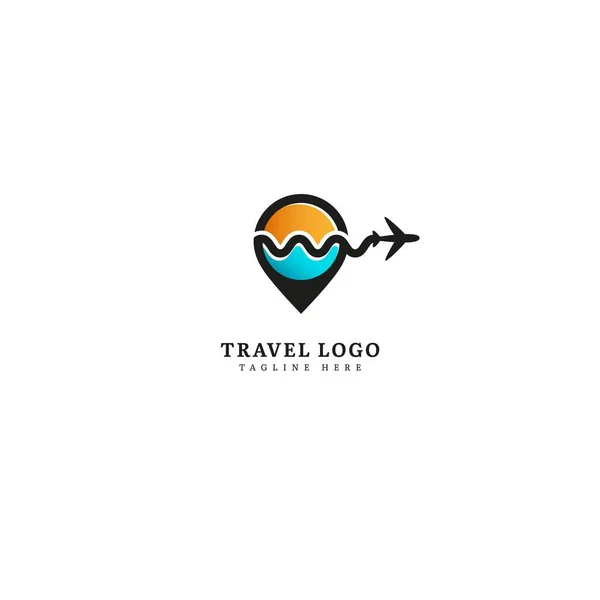 Logotype Voyage Concept Minimaliste Logo Voyage Adapté Pour Aventure Agence — Image vectorielle