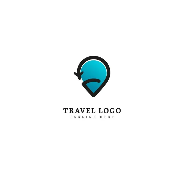 Logotype Voyage Concept Minimaliste Logo Voyage Adapté Pour Aventure Agence — Image vectorielle