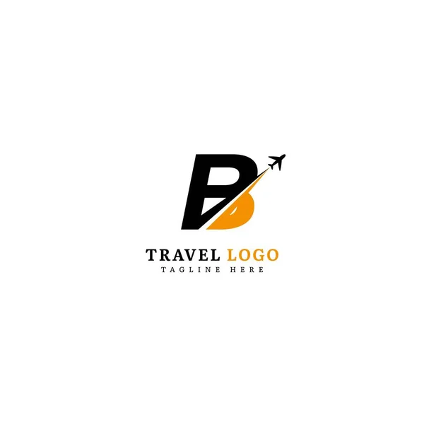 Initial Letter Logotype Minimalist Traveling Logo Concept Fit Adventure Vacation — Stock Vector