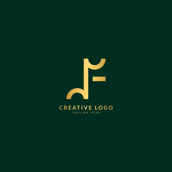 Lettre Élégant Vecteur Logotype Concept Minimaliste — Image vectorielle