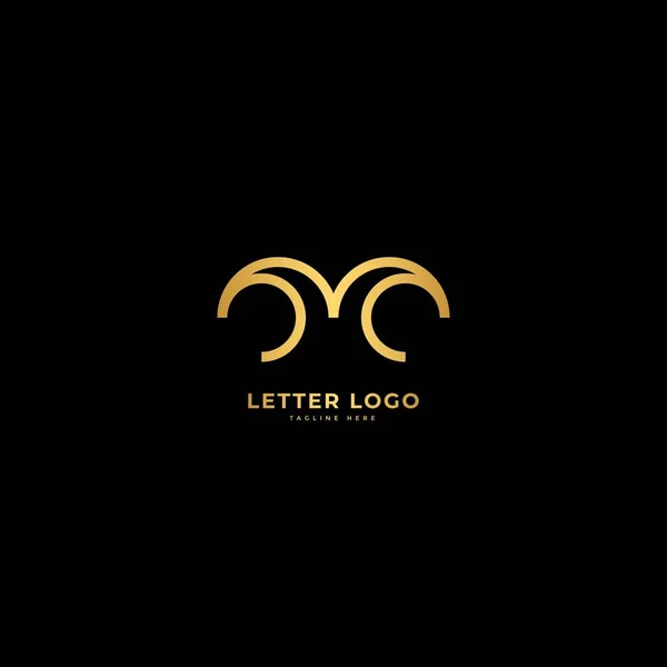 Carta Elegante Logotipo Vetor Conceito Logotipo Minimalista — Vetor de Stock