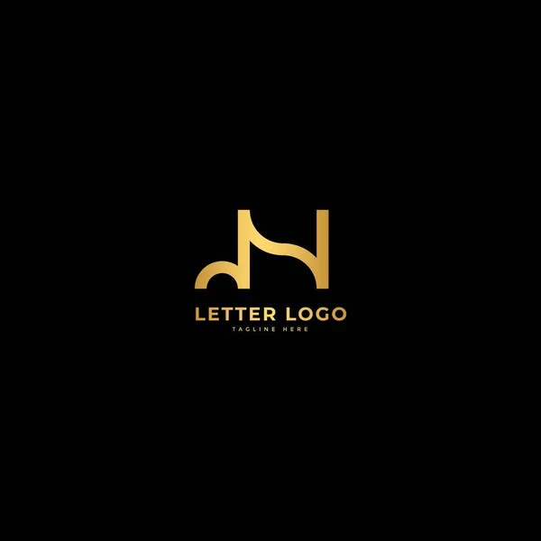 Carta Vetor Logótipo Elegante Conceito Logotipo Minimalista — Vetor de Stock