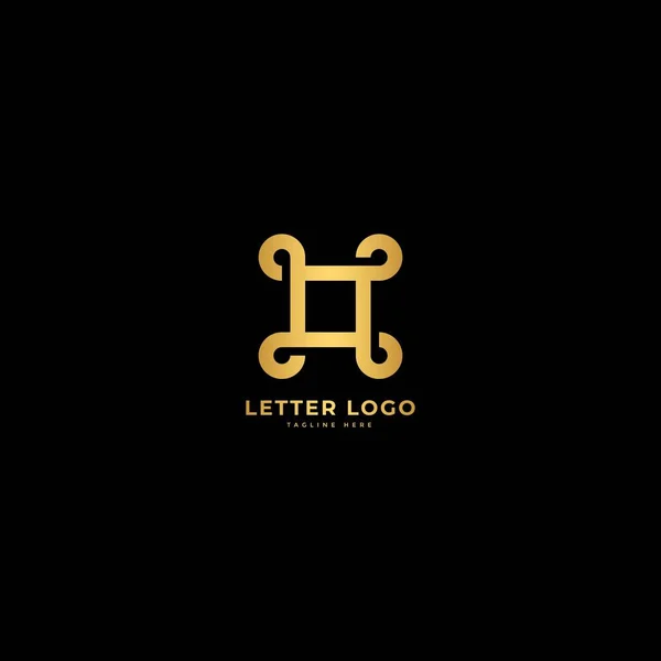 Lettera Quadrato Elegante Vettore Logotipo Concetto Logo Minimalista — Vettoriale Stock