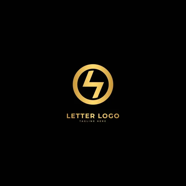 Carta Electricidade Elegante Vetor Logotipo Conceito Logotipo Minimalista — Vetor de Stock