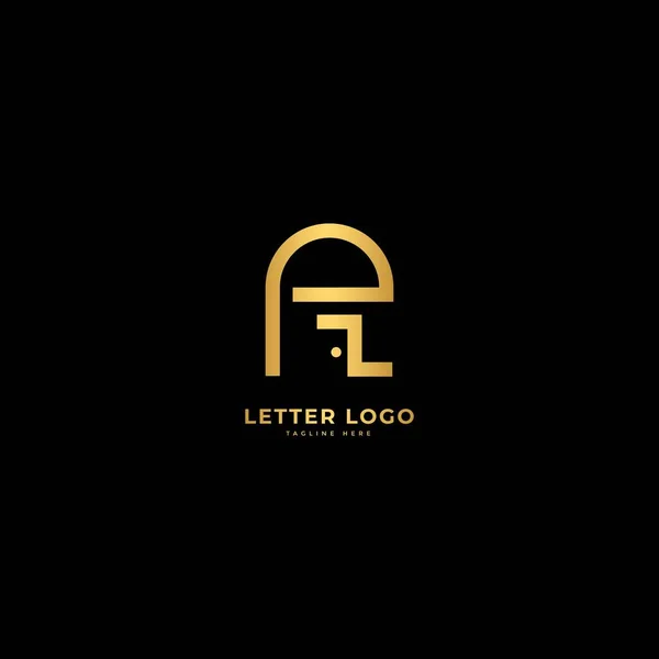 Lettera Elegante Vettore Logotipo Minimalista Casa Logo Concetto — Vettoriale Stock