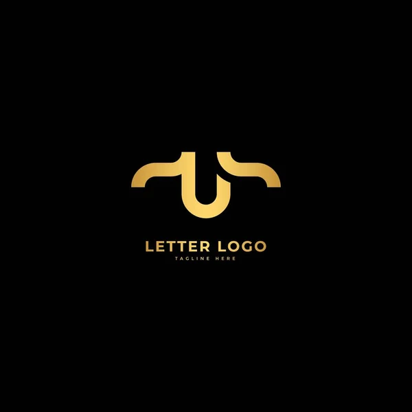 Harfi Zarif Logot Vektörü Minimalist Logo Kavramı — Stok Vektör