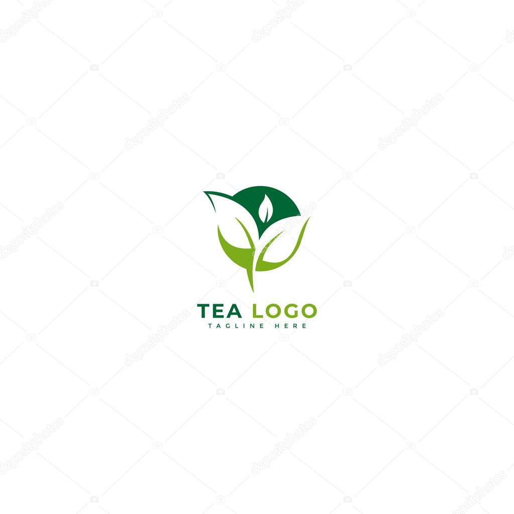 Tea logotype. Minimalist tea drinks logo concept, fit for cafe, restaurant, packaging and natural drinks. Illustration vector logo.