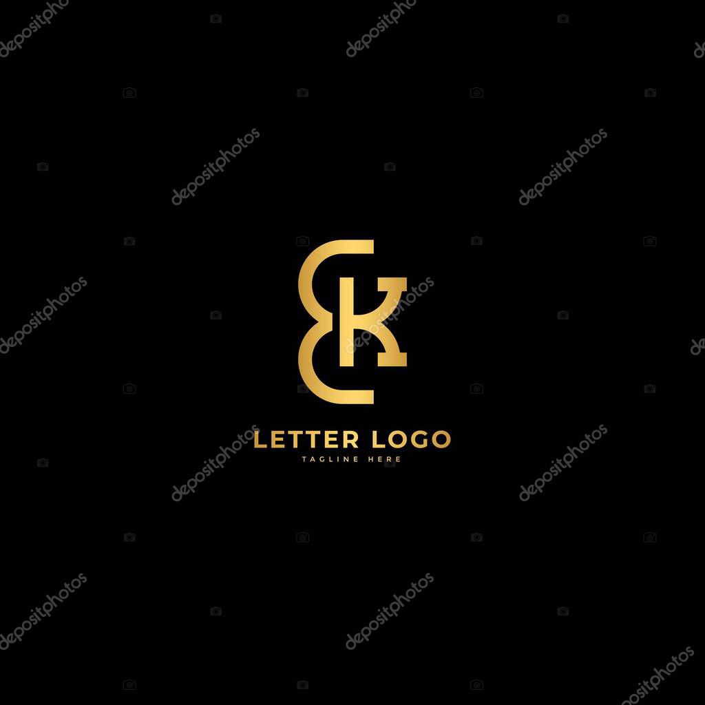 Letter K. Elegant logotype vector. Minimalist concept