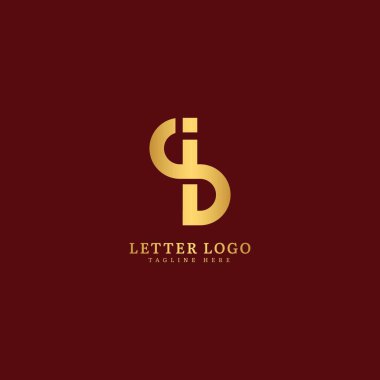 Şirket logosu ve şirket logosu için ilk harf IS veya SI logotype şirket adı tasarımı.