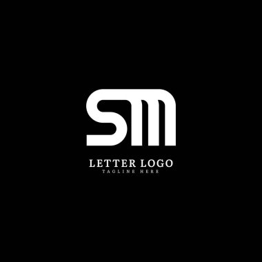 Şirket ve İş logosu için ilk harfli SM logotype şirket adı tasarımı.