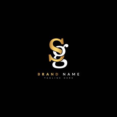 SG GS şirket ve iş logosu için kompozit konsepti. Lüks logo tasarımı.