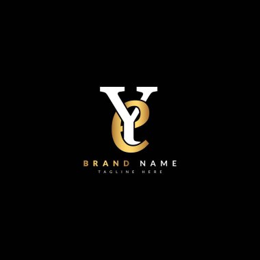 Şirket ve iş logosu için YE harfi kompozit konsepti. Lüks logo tasarımı.