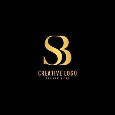 SB kombinasyon metin logosu. Minimalist harf kavramı. Şirket ve İş Logosu için Tipografi.