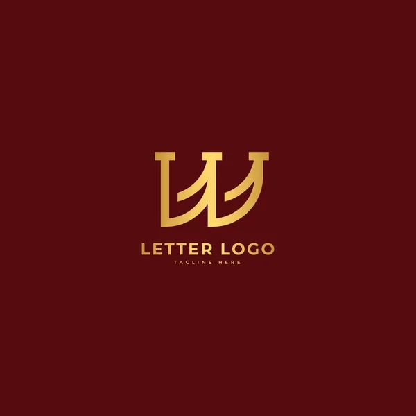 Letra Elegante Vector Logotipo Concepto Logo Minimalista — Vector de stock