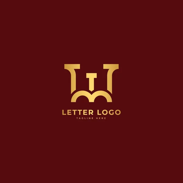 Carta Elegante Logotipo Vetor Conceito Logotipo Minimalista — Vetor de Stock