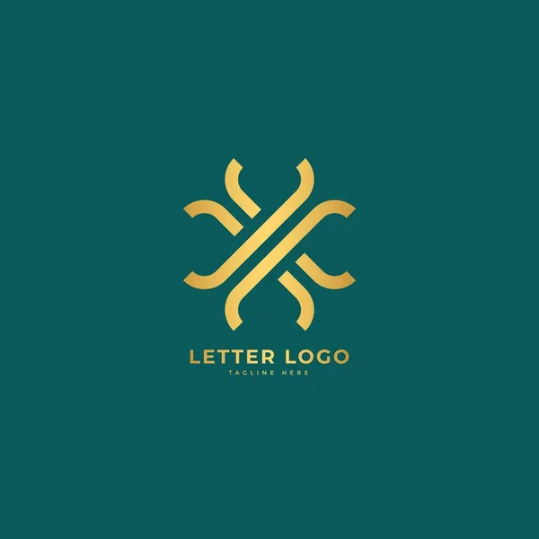 Carta Elegante Vetor Logotipo Conceito Logotipo Minimalista — Vetor de Stock