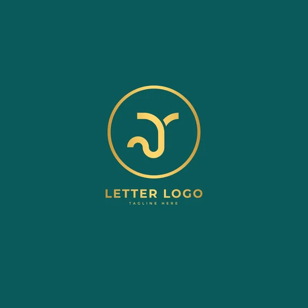 Harfi Zarif Logot Vektörü Minimalist Logo Kavramı — Stok Vektör