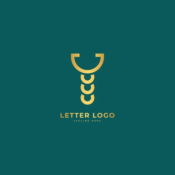 Письмо Элегантный Вектор Логотипа Минималистская Концепция Логотипа — стоковый вектор